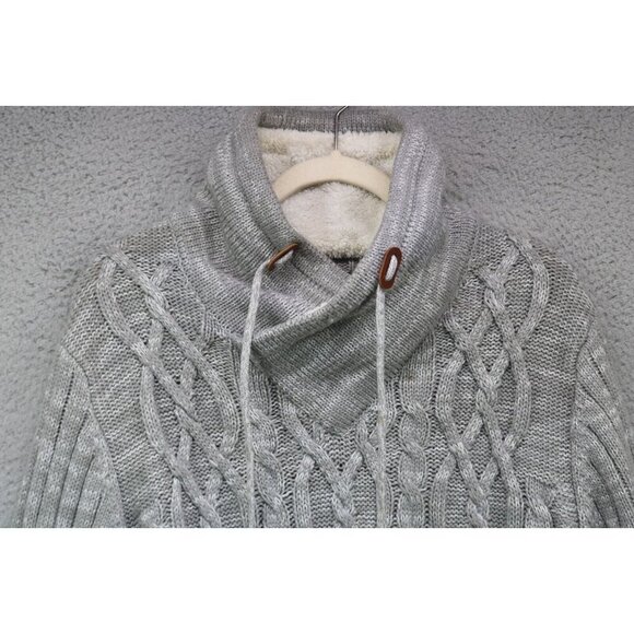 XRAY Jeans Sherpa Collar Men's Cable Knit Sweater-Size Large - Picture 4 of 9